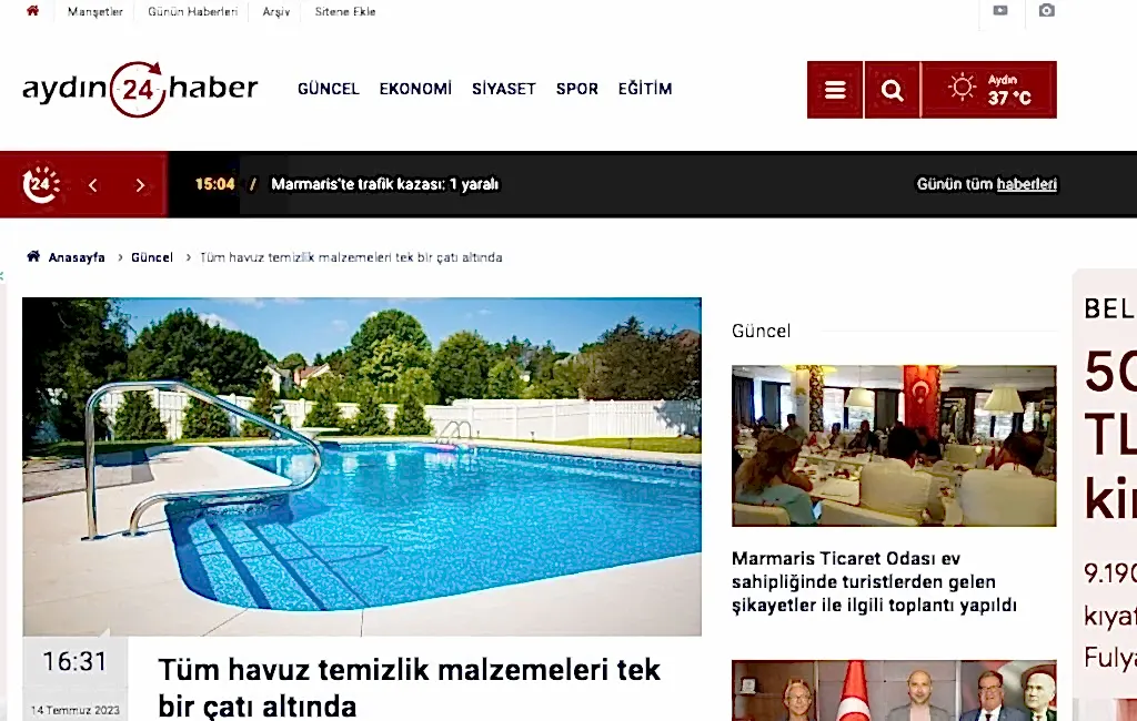 Tüm malzemeler tek çatı altında Havuz Yapımı